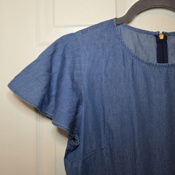 NWT Draper James chambray faux wrap dress Sz 6 - Picture 4 of 11